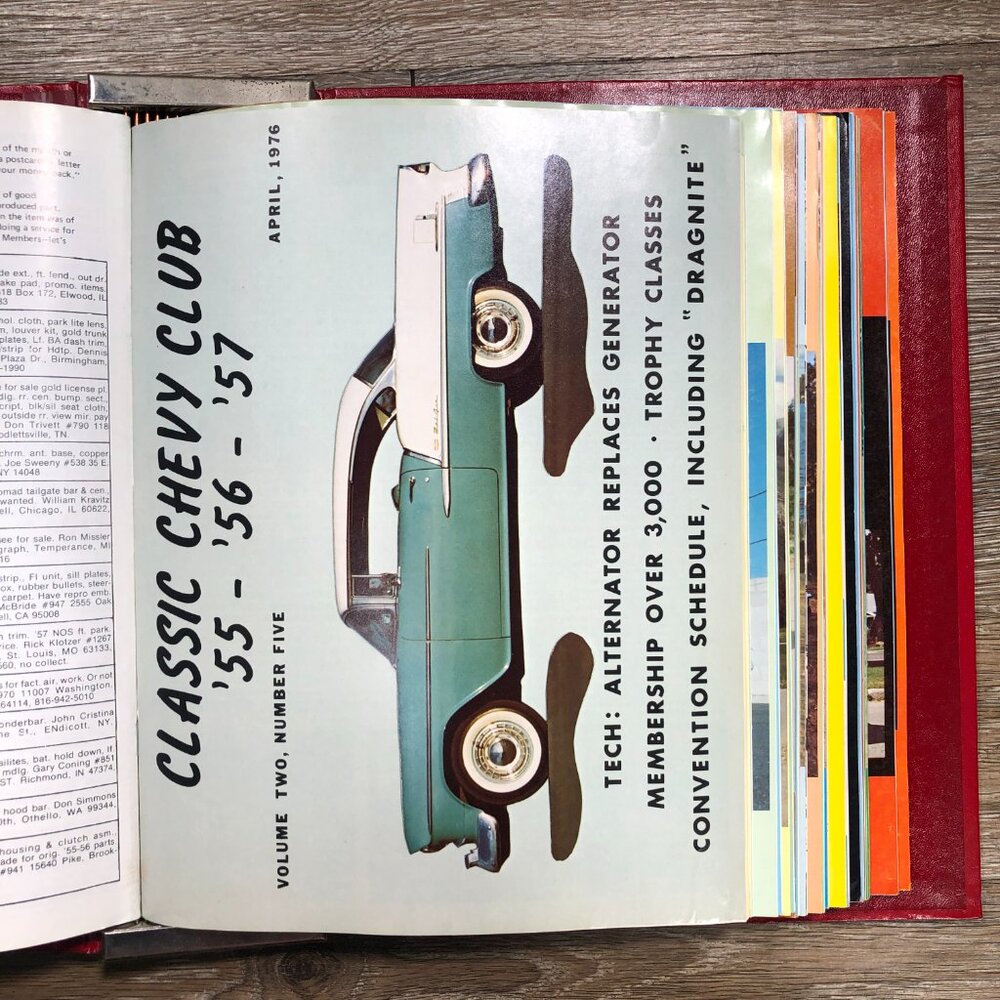 Classic Chevy World '55 '56 '57 Magazines Club Binder 21 Issues 1975-1979 - Picture 7 of 16